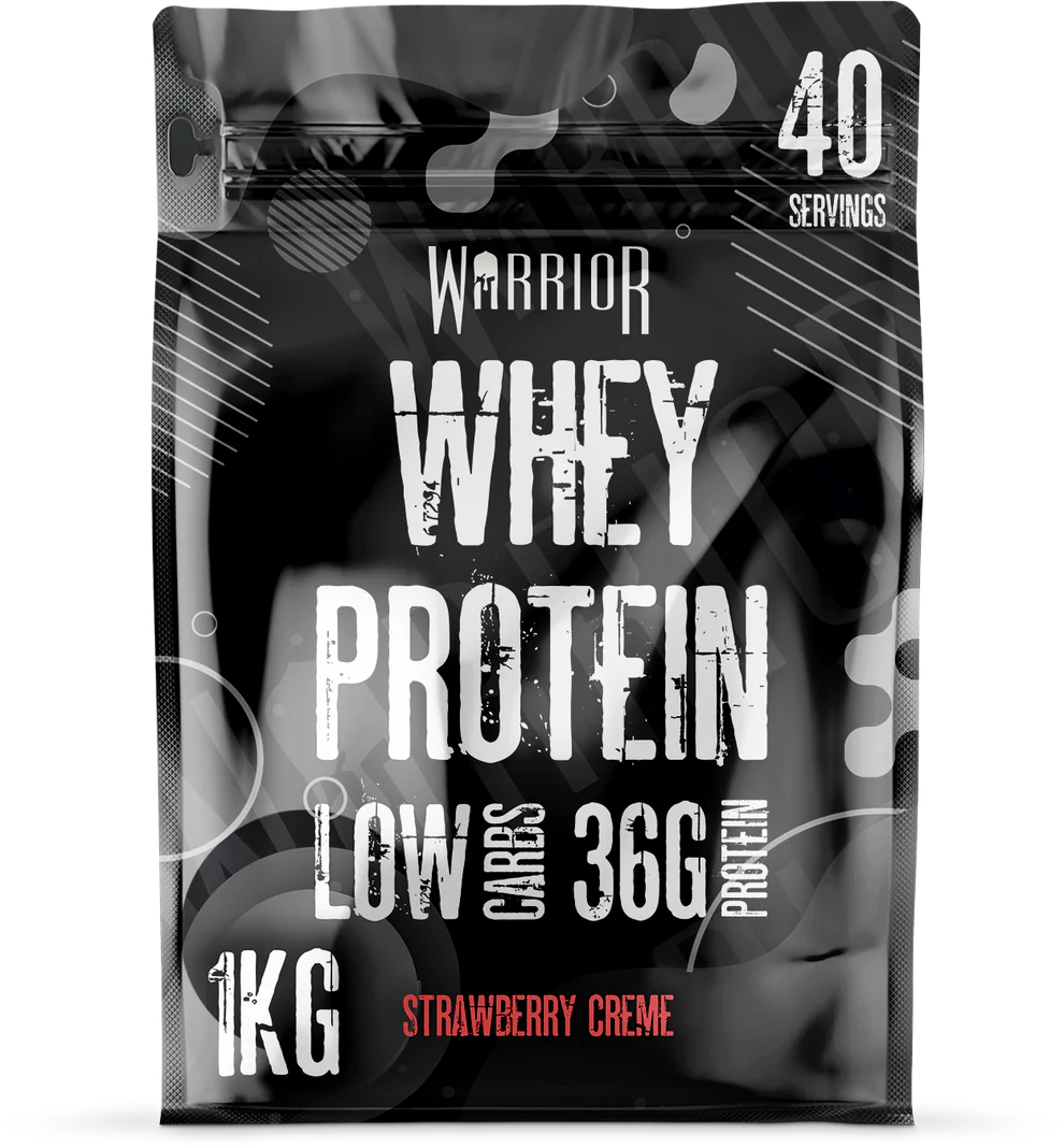 Warrior Whey Protein Powder 1kg Strawberry Creme