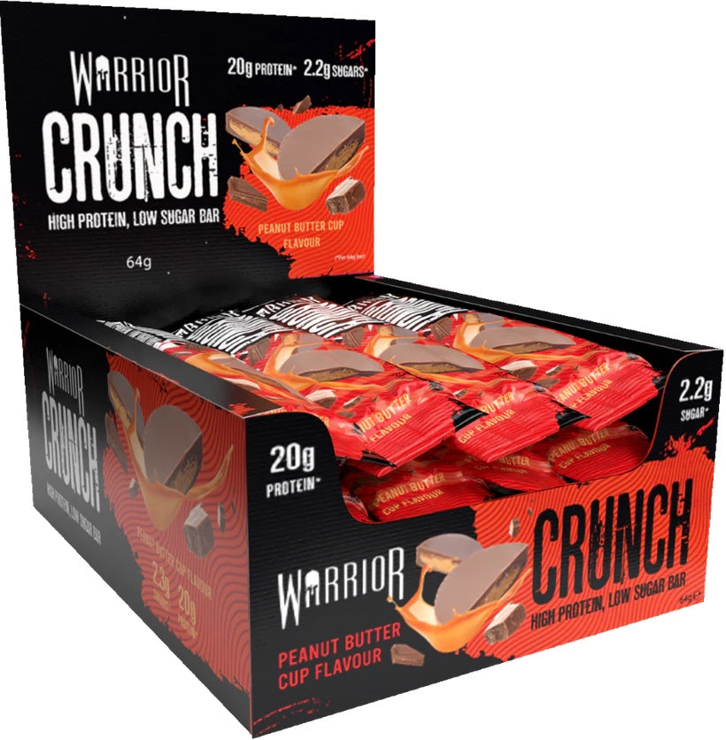 Warrior Crunch Protein Bars 12 x 64g Peanut Butter Cup