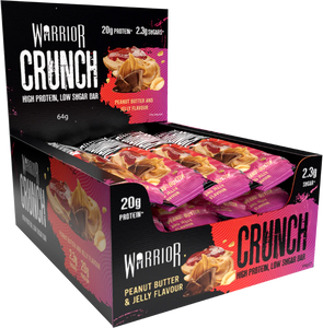 Warrior Crunch Protein Bars 12 x 64g - Peanut Butter & Jelly