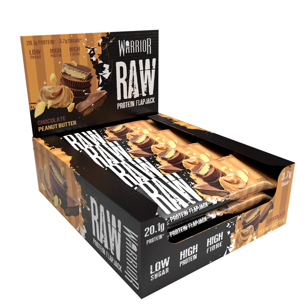 Warrior RAW Protein Flapjack - 12 Bars - Chocolate Peanut Butter