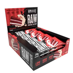 Warrior RAW Protein Flapjack - 12 Bars - Red Velvet Cake