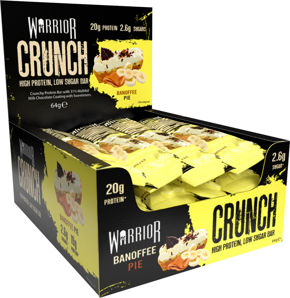 Warrior Crunch Protein Bars 12 x 64g - Banoffee Pie