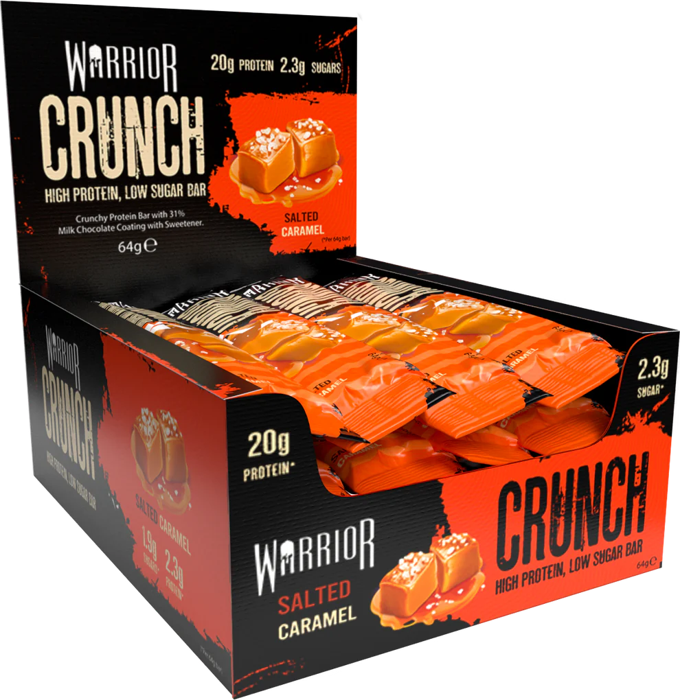 Warrior Crunch Protein Bars 12 x 64g - Salted Caramel