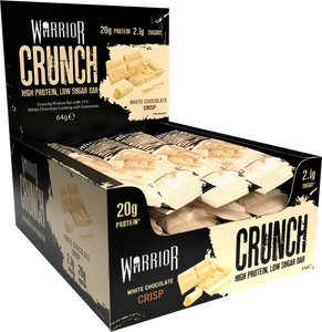 Warrior Crunch Protein Bars 12 x 64g - White Chocolate Crisp