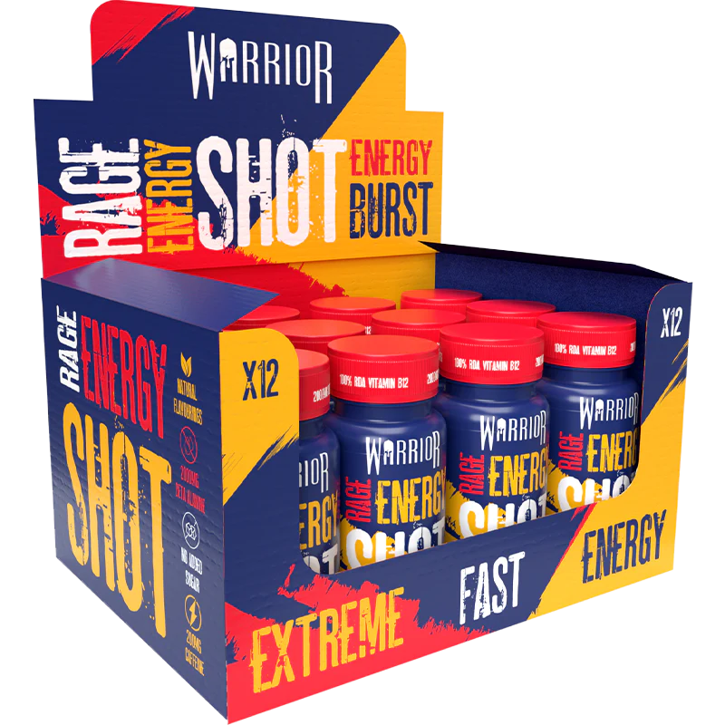 Warrior Pre-Workout Energy Shots - Energy - 12x 60ml