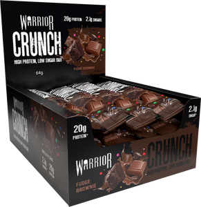 Warrior Crunch Protein Bars 12 x 64g - Fudge Brownie