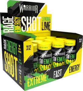 Warrior Pre-Workout Energy Shots - Lemon Lime - 12x 60ml