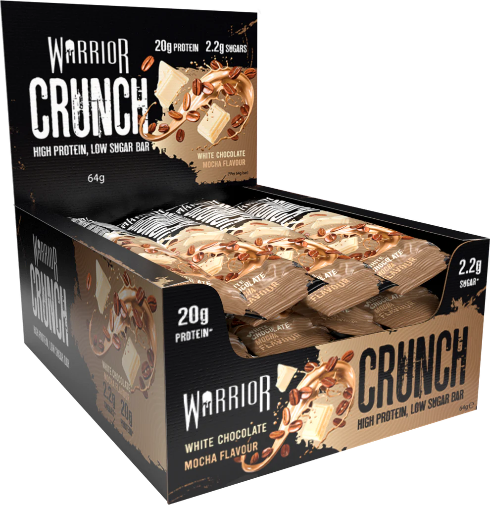 Warrior Crunch Protein Bars 12 x 64g - White Chocolate Mocha