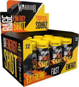 Warrior Pre-Workout Energy Shots - Tropical Sourz - 12x 60ml